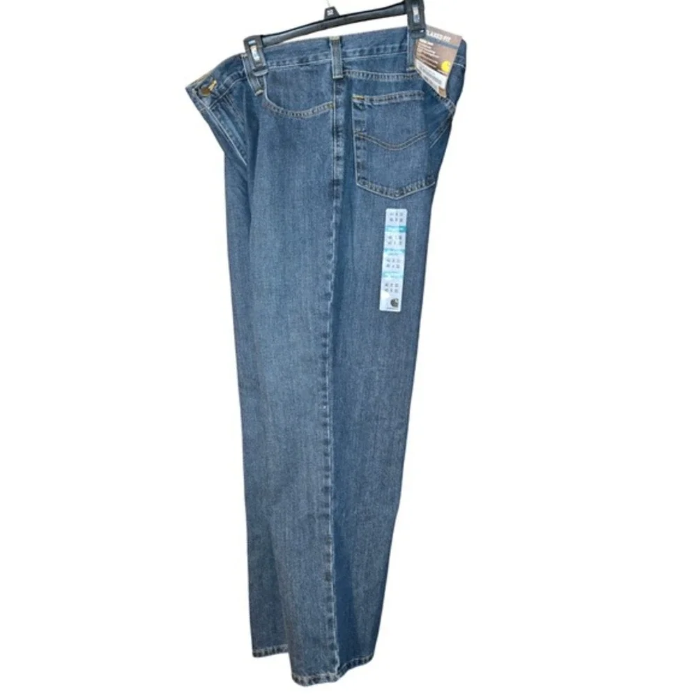 Carhartt Mens 40x32 Relaxed Fit Holter Jean Blue‎ Denim Work Pants BD1483-M NWT